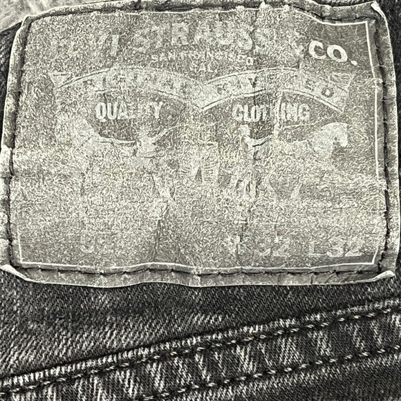 Levis 559 Relaxed Straight Mens Jeans 32x29 Faded Black Stretch Denim 00559-0239 - Picture 3 of 11